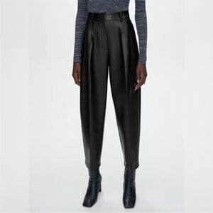 Aritzia vegan leather carrot pants